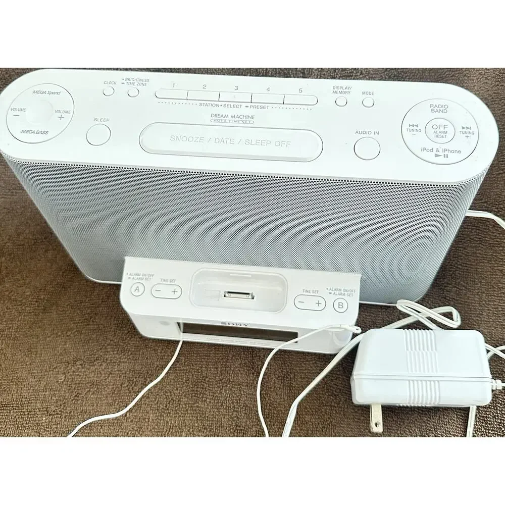 Sony Model ICF-CS10iP iPod Docking Station with Am/Fm Clock Radio & Cable